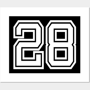 Numbers 28 for a sports team, group, or community Posters and Art